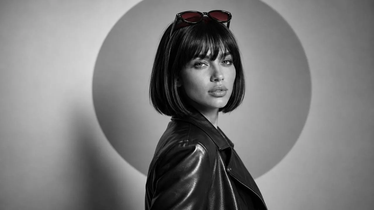 Luxury black and white portrait — Girly AI image prompt