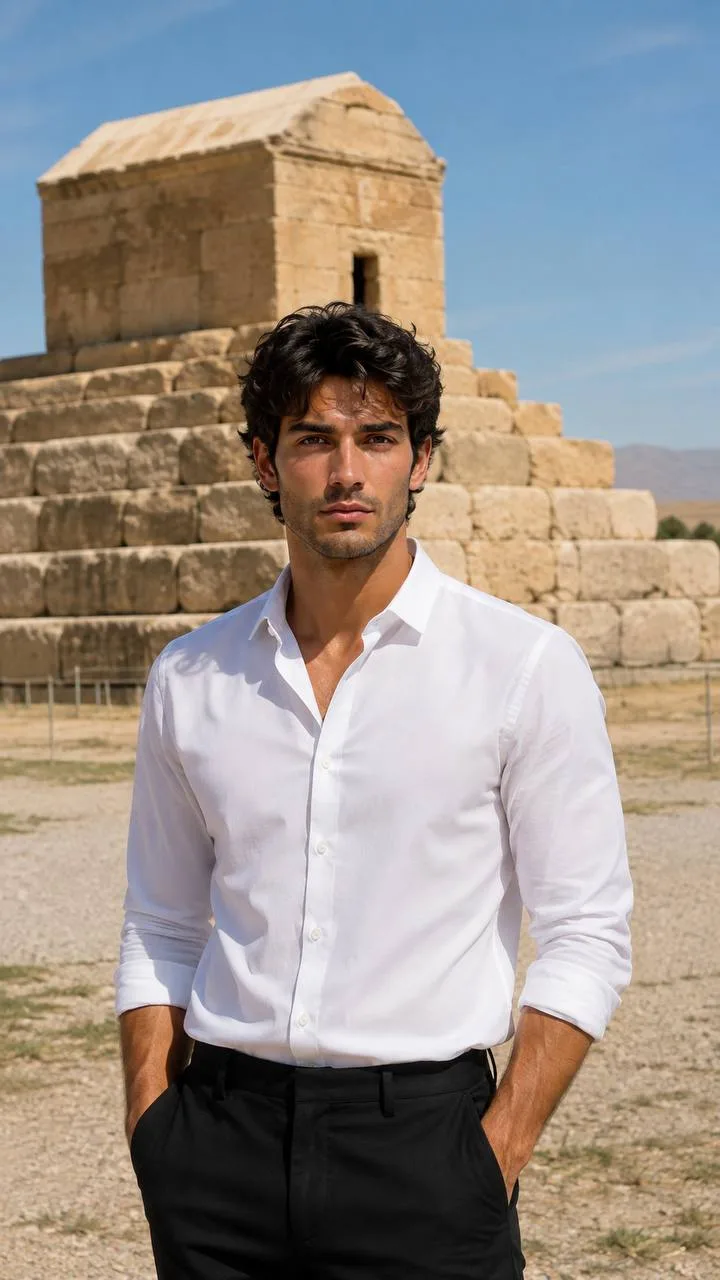 Tomb of Cyrus the Great - Boy — Fashion AI image prompt